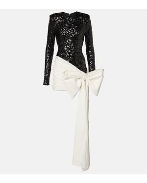 ROTATE BIRGER CHRISTENSEN Minikleid Mit Pailletten - Weiß