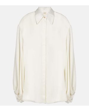 KHAITE Bam Chiffon Shirt - White