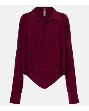 Norma Kamali Body Aus Crepe - Lila