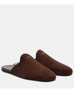 Prada Suede Mules - Brown