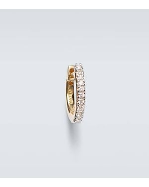 Mateo 14Kt Single Hoop Earring With Diamonds - White