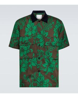 Sacai Floral Bowling Shirt - Green