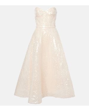 Monique Lhuillier Abito Midi - Neutro