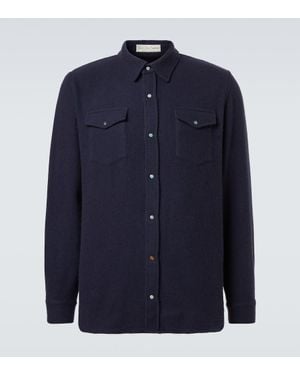 God's True Cashmere Hemd Aus Kaschmir Mit Smaragd - Blau