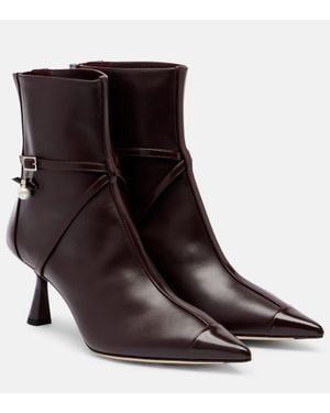 Jimmy Choo Bottines Aren 65 En Cuir - Marron