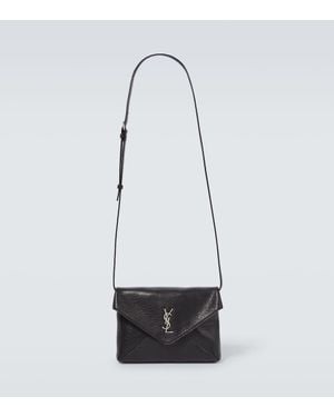 Saint Laurent Messenger Bag Cassandre Envelope Aus Leder - Weiß