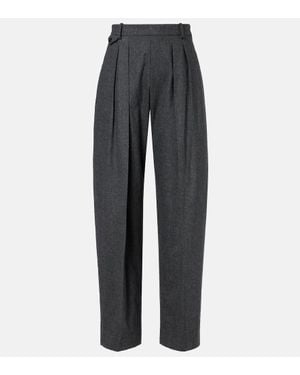 KHAITE High-Rise-Hose Dugan Aus Wolle - Grau
