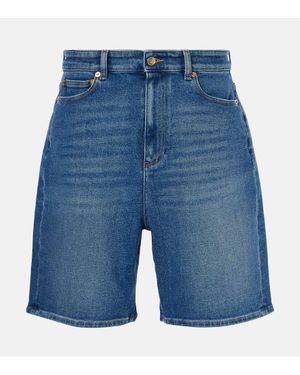 Valentino Bermuda-Shorts Aus Denim - Blau