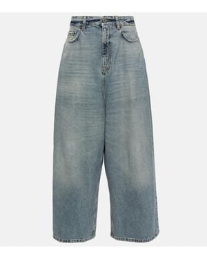 Balenciaga Jeans A Gamba Larga - Blu