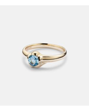 STONE AND STRAND Ring Morrison Aus 14Kt Gelbgold Mit Topas - Weiß