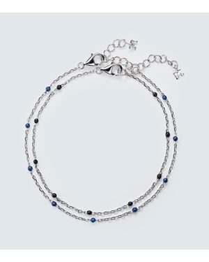 Mateo Set Aus Zwei Armbaendern Aus Sterlingsilber Mit Emaille - Mettallic