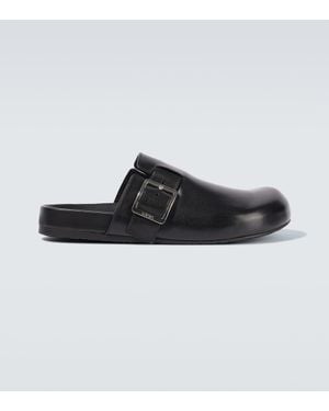 Loewe Slippers Ease Aus Leder - Schwarz