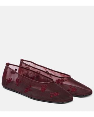 Magda Butrym Ballerines Brodees - Rouge