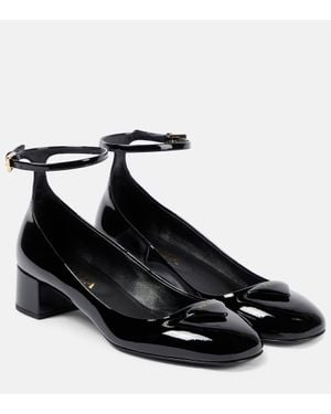 Prada Patent Leather Slingback Pumps - Black