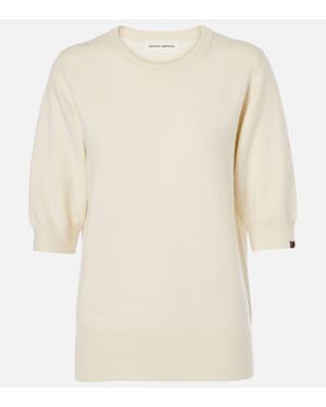 Extreme Cashmere N°63 Knitted Cashmere-blend Top - Natural