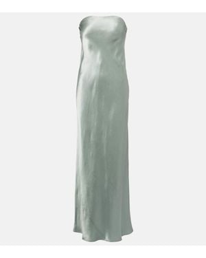 Vince Satin Maxi Dress - Green