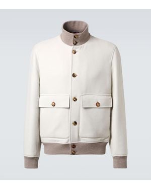 Brunello Cucinelli Wool Jacket - White