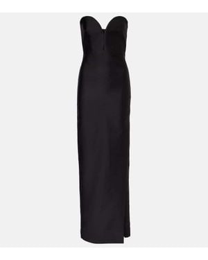 Roland Mouret Strapless Taffeta Gown - Black