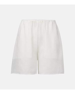 TOTEME Shorts Aus Ramie - Weiß