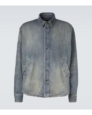 Balenciaga Hemdjacke Aus Denim - Blau
