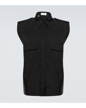 Saint Laurent Hemd Saharienne Aus Faille - Schwarz