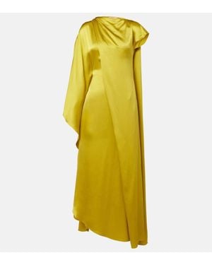 ROKSANDA Hiba Caped Silk Gown - Yellow
