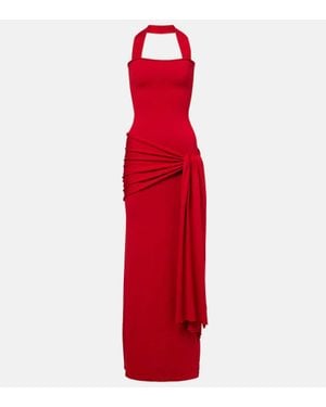 AYA MUSE Maxikleid Aus Seide Und Baumwolle - Rot