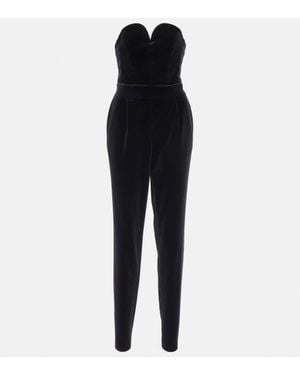 Blazé Milano Clyde Velvet Jumpsuit - Black