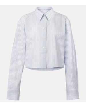 Acne Studios Cropped-Hemd Aus Baumwolle - Weiß