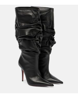 AMINA MUADDI Overknee-Stiefel Anok 105 Aus Leder - Schwarz