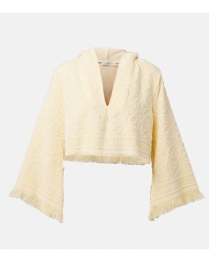 Zimmermann Cropped-Top Coco Aus Baumwollfrottee - Natur