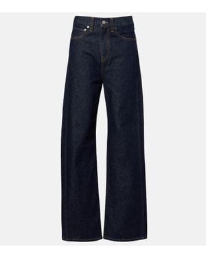 KHAITE Jeans Anchos Benson De Tiro Alto - Azul