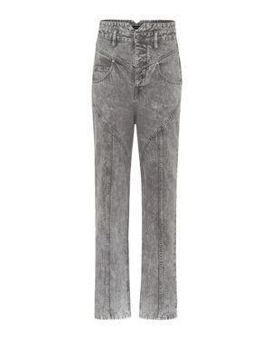 Isabel Marant Exklusiv bei Mytheresa – High-Rise Straight Jeans Anastasia - Grau