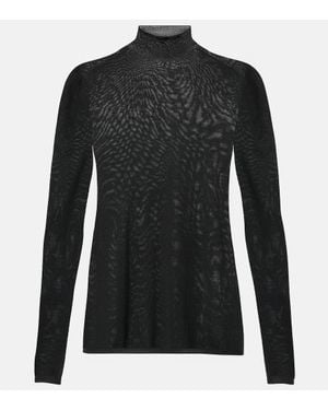 Carolina Herrera Pull En Laine A Col Roule - Noir