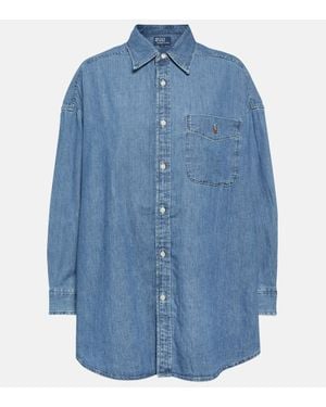 Polo Ralph Lauren Denim Oversized Shirt For - Blue