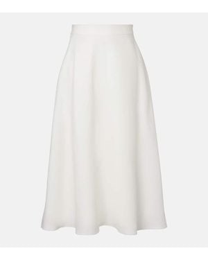 Ralph Lauren Erica Linen Midi Skirt - White