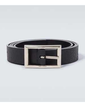 Saint Laurent Leather Belt - Black