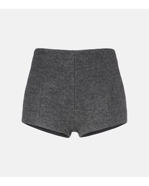 Frankie Shop Vail Virgin Wool Shorts - Gray