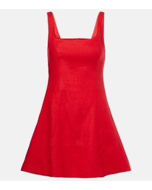 Faithfull the Brand Felice Linen Minidress - Red