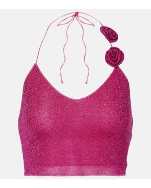 Oséree Lumiere Lame Top - Pink