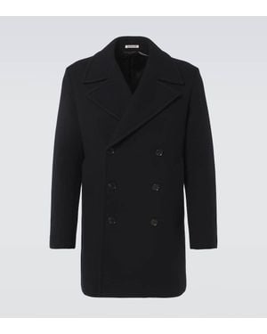 AURALEE Wool Melton Peacoat - Black