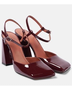 AMINA MUADDI Pumps Charlotte 95 Aus Lackleder - Rot