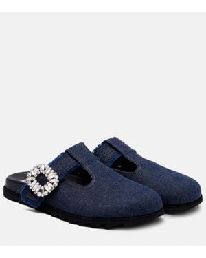 Roger Vivier Mules Slidy Viv' - Blu
