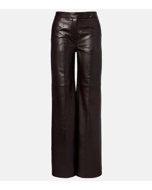 Dorothee Schumacher High-Rise Leather Flared Trousers - Black
