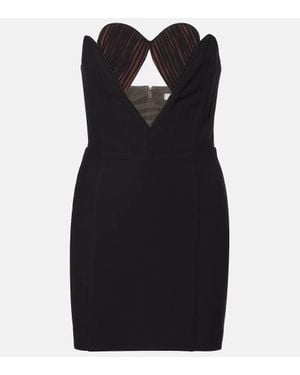Nensi Dojaka Cutout Strapless Minidress - Black