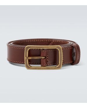 Dries Van Noten Guertel Aus Leder - Braun