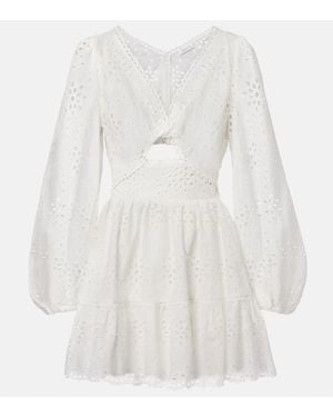 Alexandra Miro Mariah Minikleid Aus Baumwolle - Weiß