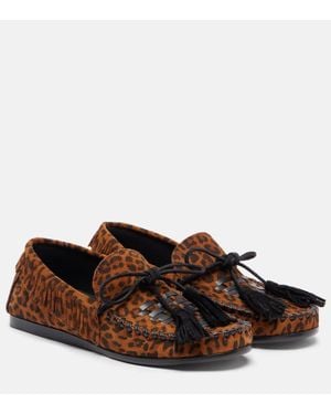 Isabel Marant Loafers Fitza Aus Veloursleder - Braun