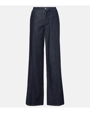Dolce & Gabbana Jeans A Gamba Larga E Vita Alta - Blu