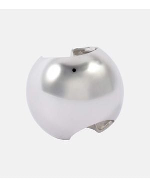Givenchy Boucle D'Oreille Curve A Logo - Blanc